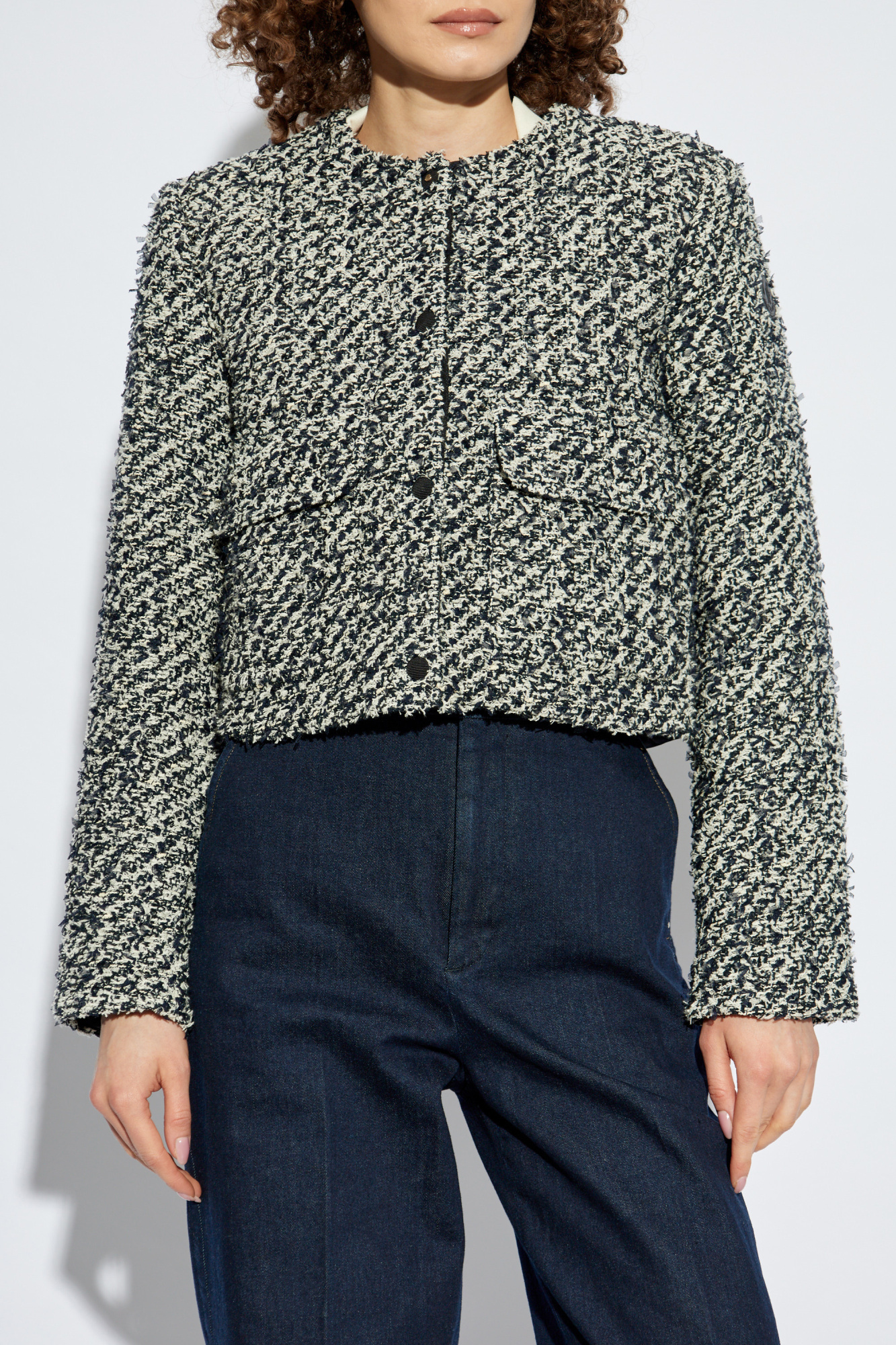【MONCLER】Piumino corto Dauphin in tweed★ダウンジャケット Navy blue Tweed down jacket Duphin Moncler - Vitkac AS